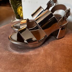 AEROSOLES Metallic Platform Sandals
